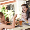 A family eating lunch