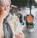 Woman surprised at grocery bill