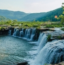 A view of waterfalls in West Virginia