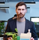 serious man going out of office