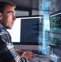 Man working at computer
