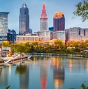 skylines of cleveland ohio with lakeview