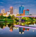 Little Rock, Arkansas, USA skyline on the Arkansas River