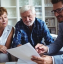 Senior couple planning their investments