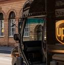 ups truck parked in london street