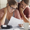 family having debt problems