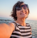 mature woman  makes selfie