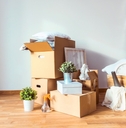 packages waiting at new house