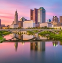 columbus ohio usa skyline on river
