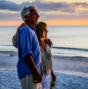 active retirees enjoy the sunset