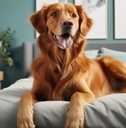 ginger mixed breed dog