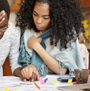 african-american couple with many debts