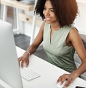 woman on computer