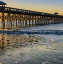 folly beach south carolina at sunset