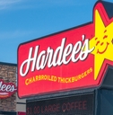 gigantic hardee&#x27;s signboard outdoors