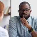 african american boss interviewing female candidate