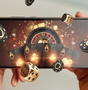 smartphone with playing cards