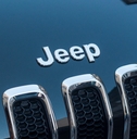 Jeep logo on car front bumper