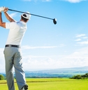 man playing golf