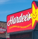 gigantic hardee&#x27;s signboard outdoors