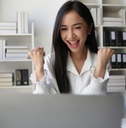 excited corporate person