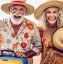 senior couple laughing
