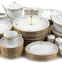 china dishware on white background
