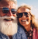 senior couple enjoying cruise vacation