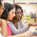 instructor explaining corporate software