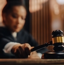 judge striking gavel