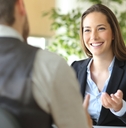 Bank representative having a meeting with client