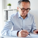 businessman with calculator