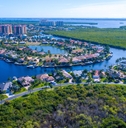 cape coral bay aerial view