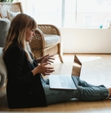 woman working from home