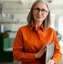confident senior business woman in office