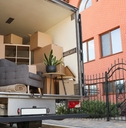 moving boxes and furniture Van
