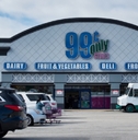99 Cents Only Stores storefront and parking lot in Houston TX.