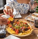 friends enjoying Mexican food 