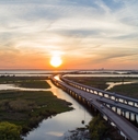 Sunset over Mobile Bay Alabama