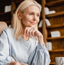 senior woman working from home