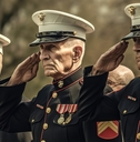 elderly us marine corps veterans