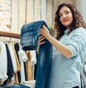 woman shopping in clothing store