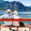 couple enjoying vacation at lake como