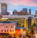memphis tennessee skyline over beale street