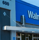 Walmart store sign and entrance