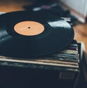 close up of vinyl record