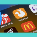 Fast food apps on a phone screen