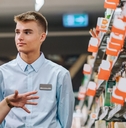 supermarket manager giving training