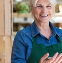 shop assistant with digital tablet