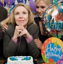 senior woman at retirement party